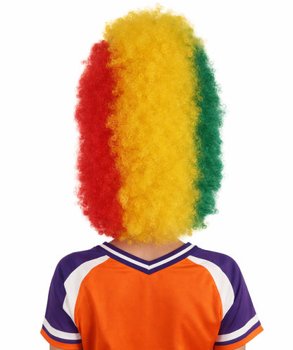 Tunisia Flag Jumbo Afro Multicolor Wig