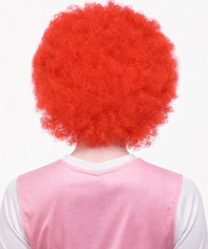 Tunisia Flag Sport Afro Red and White Wig