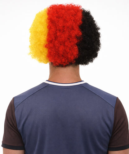 Germany Flag Afro Multicolor Wig