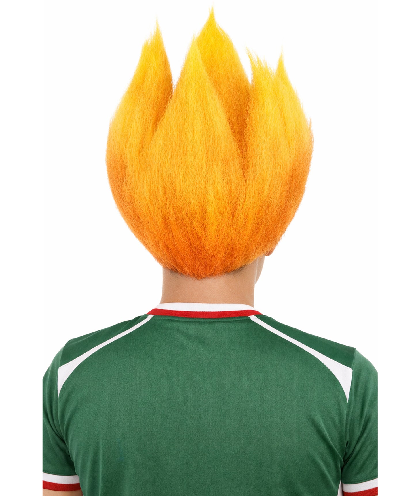 Red and Orange Flame Spiky Long Wig |