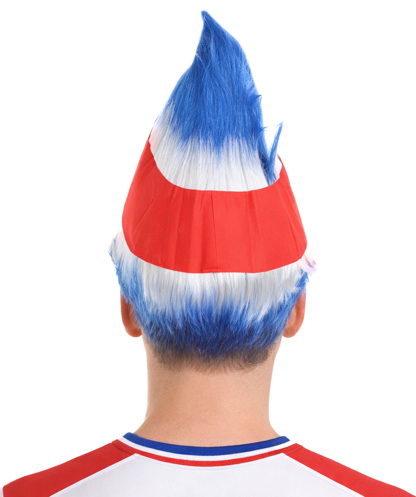 Costa Rica Flag Troll Multicolor Wig