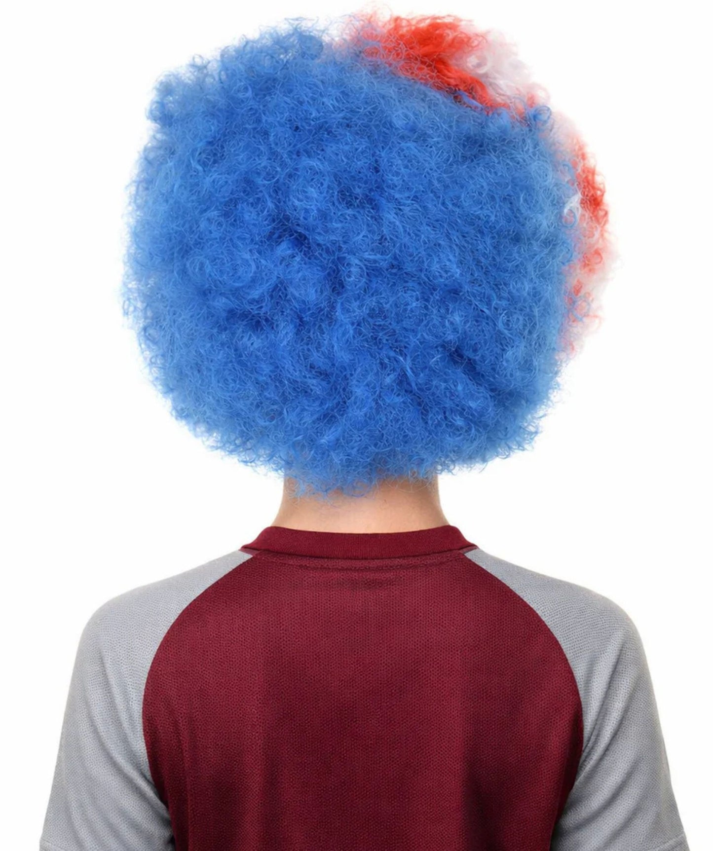 Iceland Flag Sport Afro Multicolor Wig