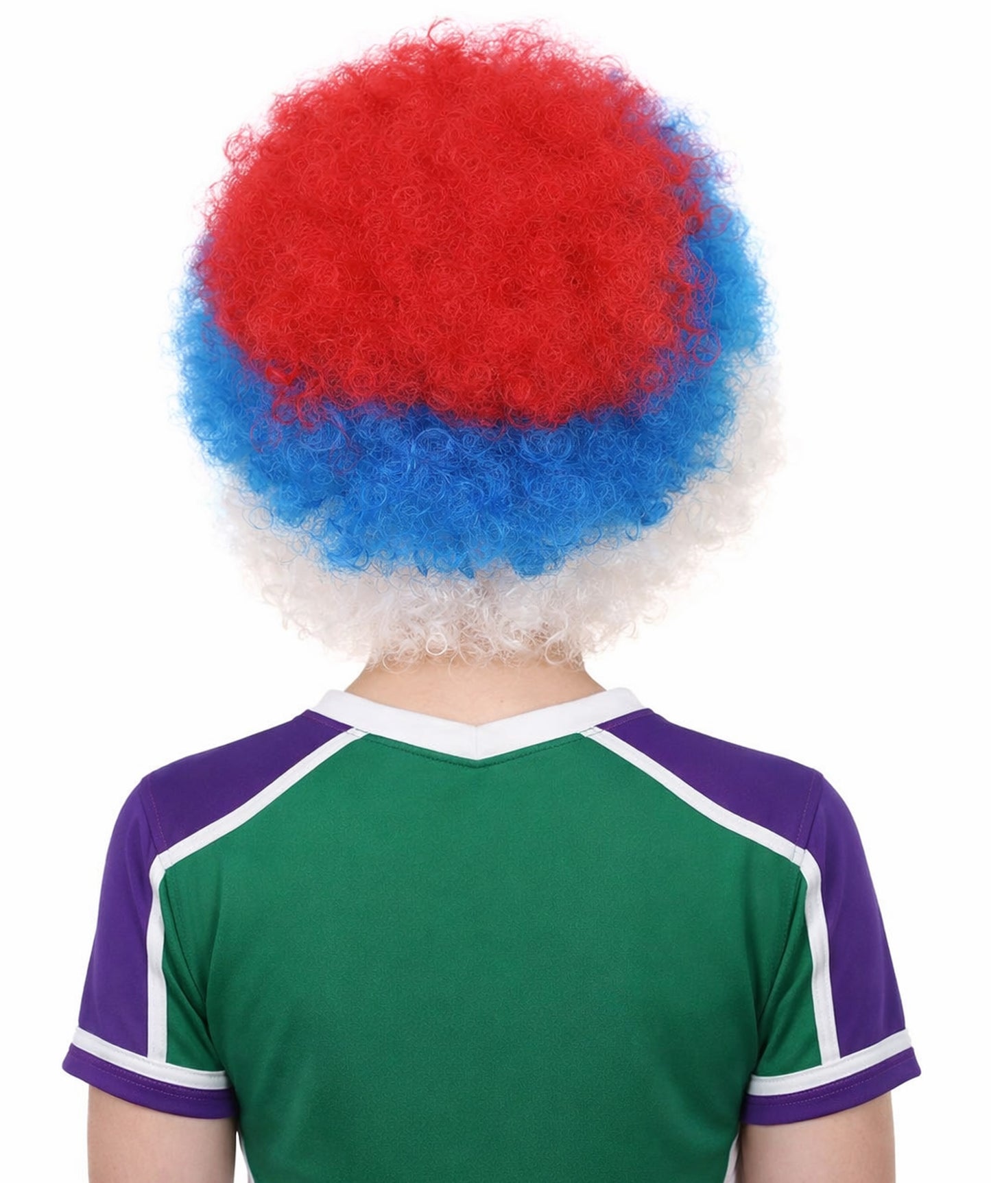 Serbia Flag Afro Multicolor Wig