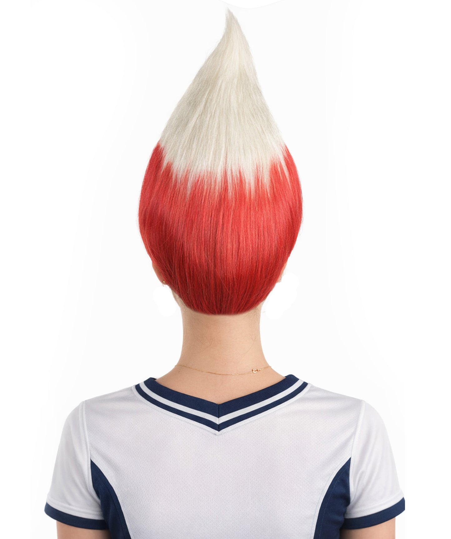 Poland Flag Troll White and Red Wig