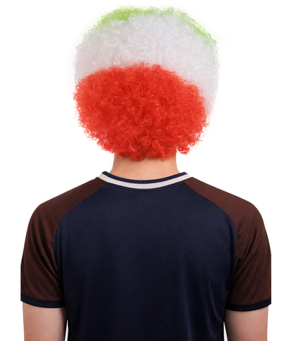 Iran  Flag Afro Multicolor Wig