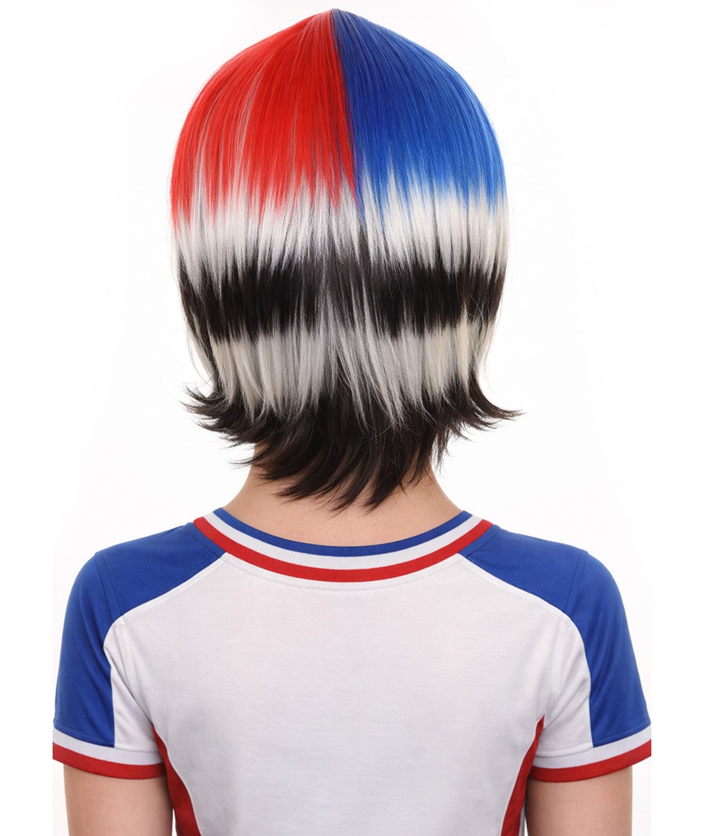 South Korean Flag Bob Multicolor Wig