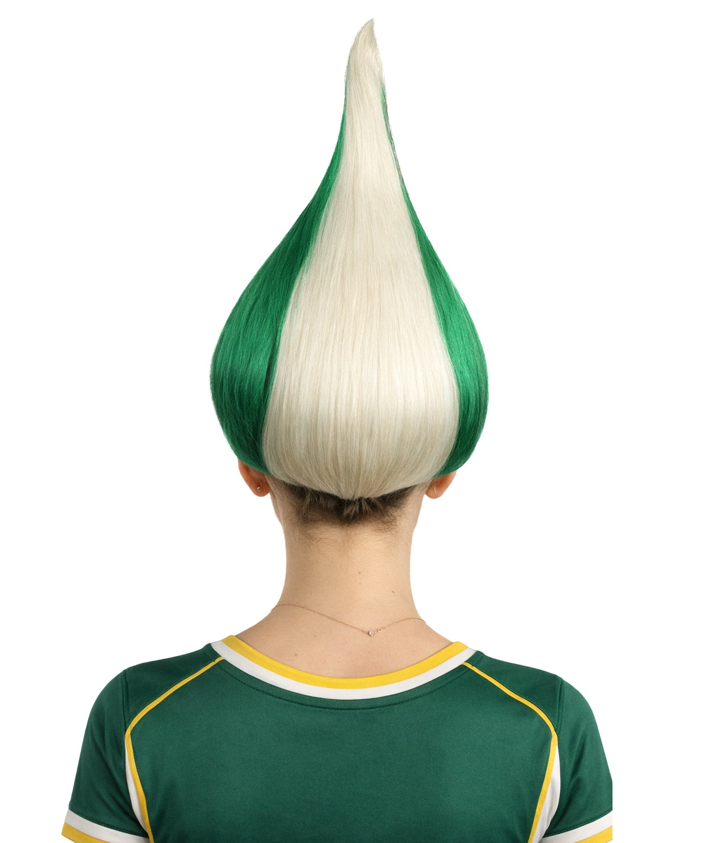 Nigeria Flag Sport Troll Green & White Wig