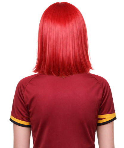 Tunisia Flag Bob Red and White Wig