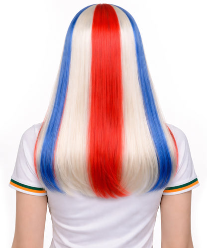 Costa Rica Flag Bob Multicolor Wig