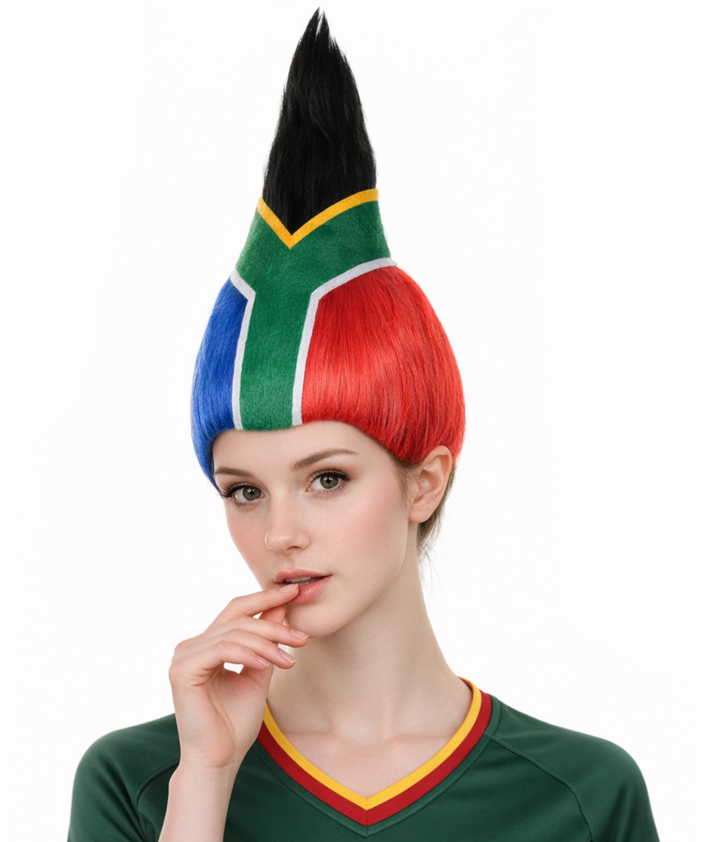 South Africa Flag Troll Multicolor Wig