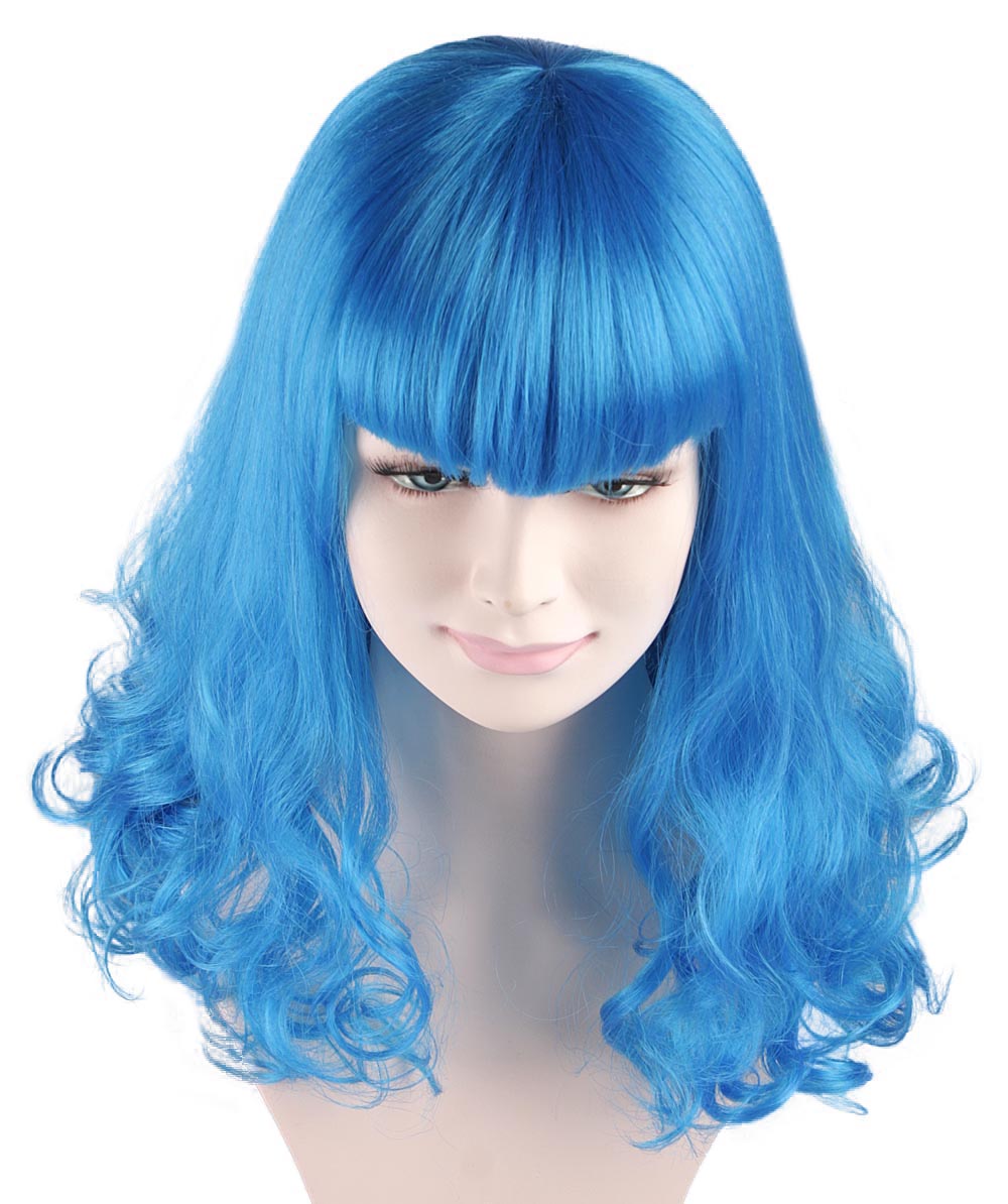 Blue Angel Womens Wig | Long Curly Fashion Cosplay Halloween Wig