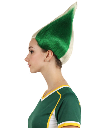Nigeria Flag Sport Troll Green & White Wig