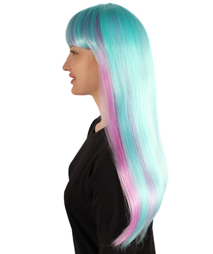 Womens Long Bob Wigs Collections |  Fancy Party Event Ready Halloween Wigs | Premium Breathable Capless Cap
