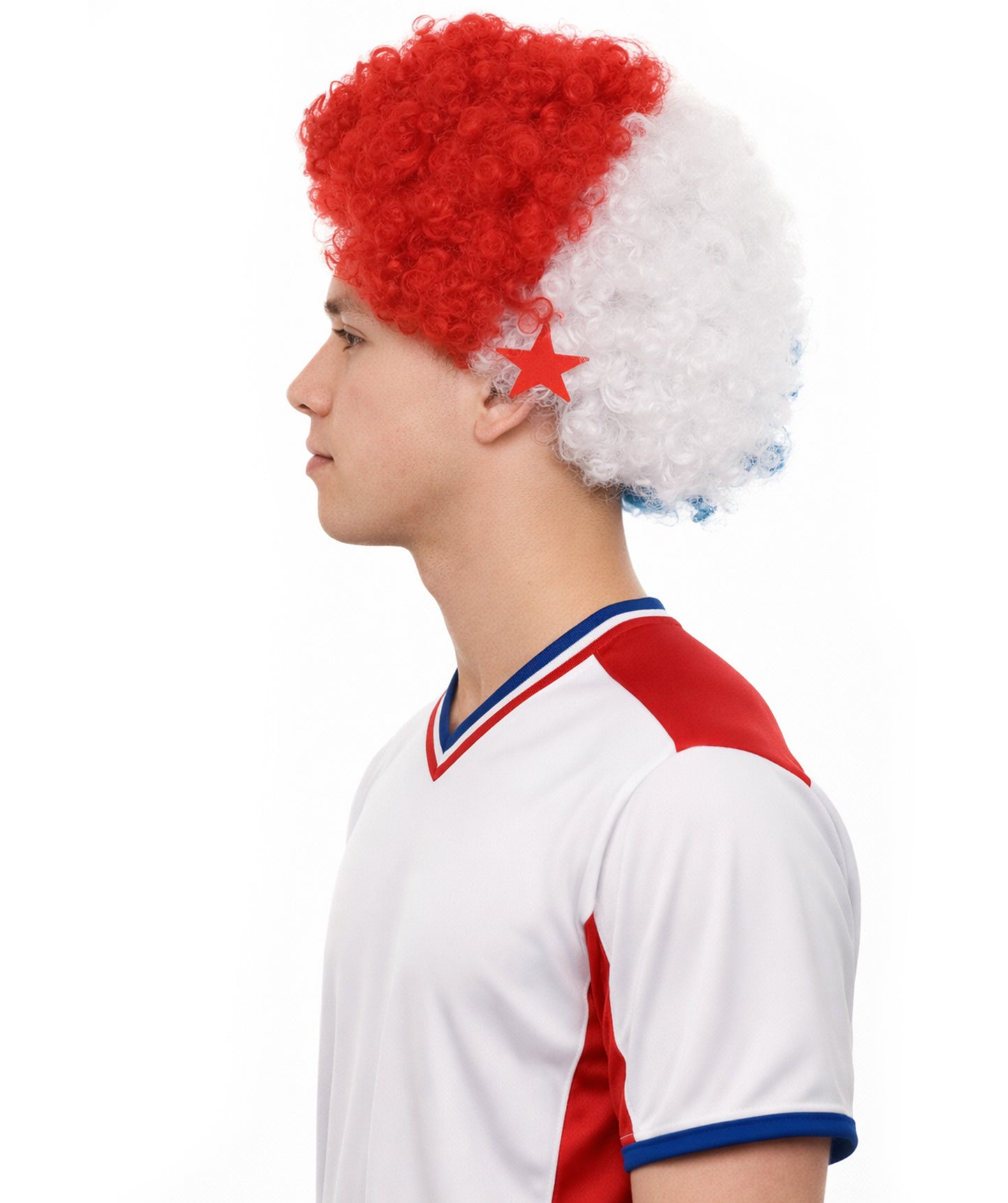 Panama Flag Afro Multicolor Wig