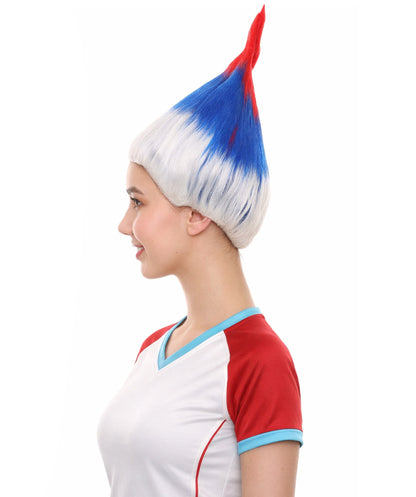 Serbia Flag Troll Multicolor Wig