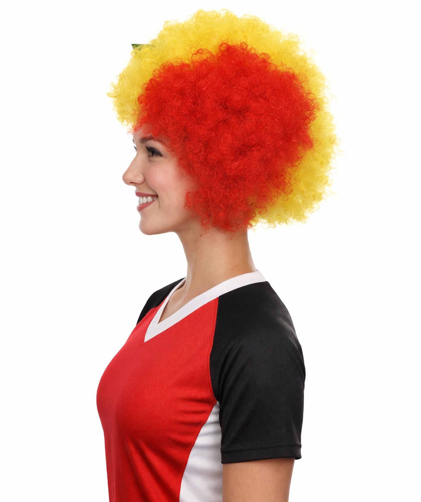 Senegal Flag Sport Afro Multicolor Wig