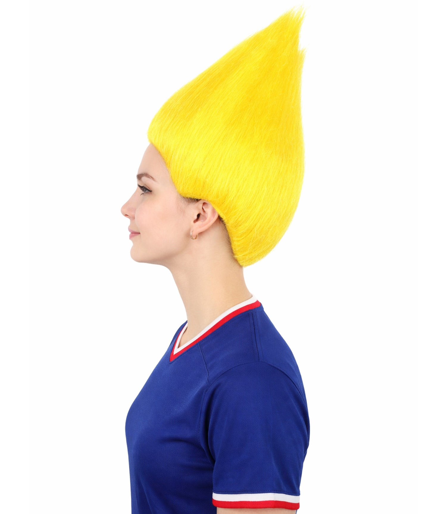 Unisex Yellow Color Troll Wig  I Ideal for Halloween I Flame-Retardant Synthetic Fiber Hair