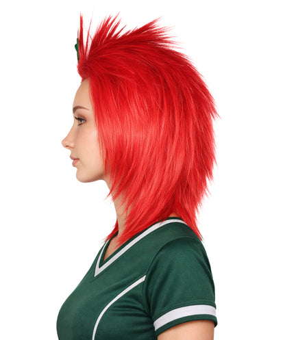 Morocco  Flag 80's Mullet Red and Green Wig