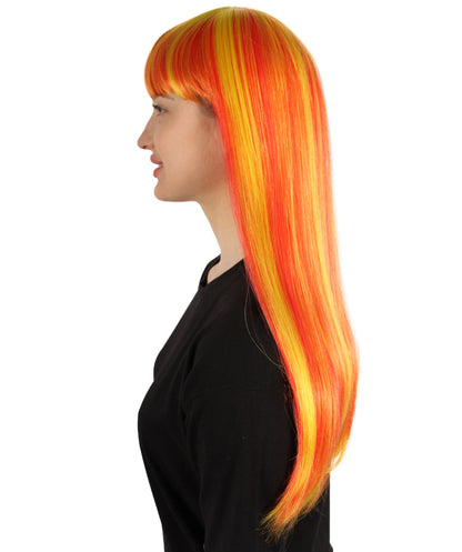 Womens Long Bob Wigs Collections |  Fancy Party Event Ready Halloween Wigs | Premium Breathable Capless Cap
