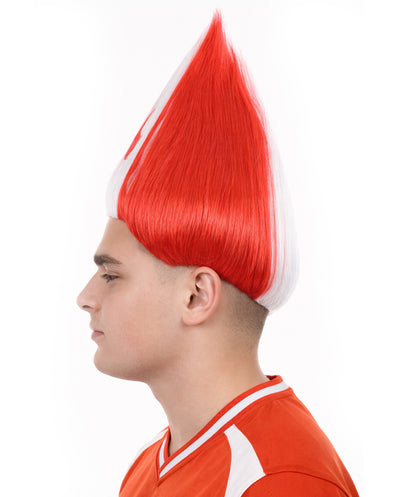 Canada Flag Troll Red & White Wig