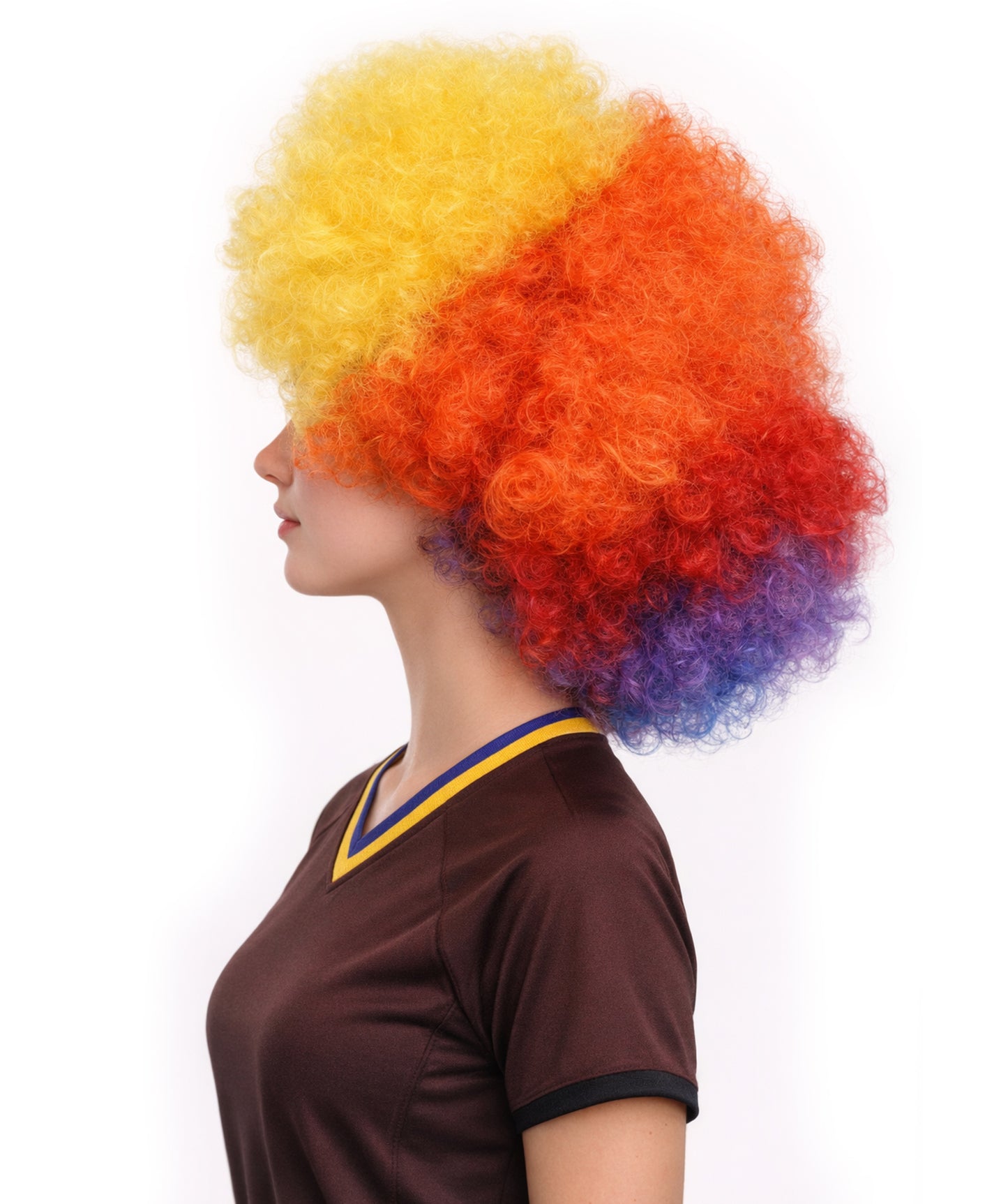 Sport Afro Wig | Super Size Jumbo Multicolor Wig | Premium Breathable Capless Cap
