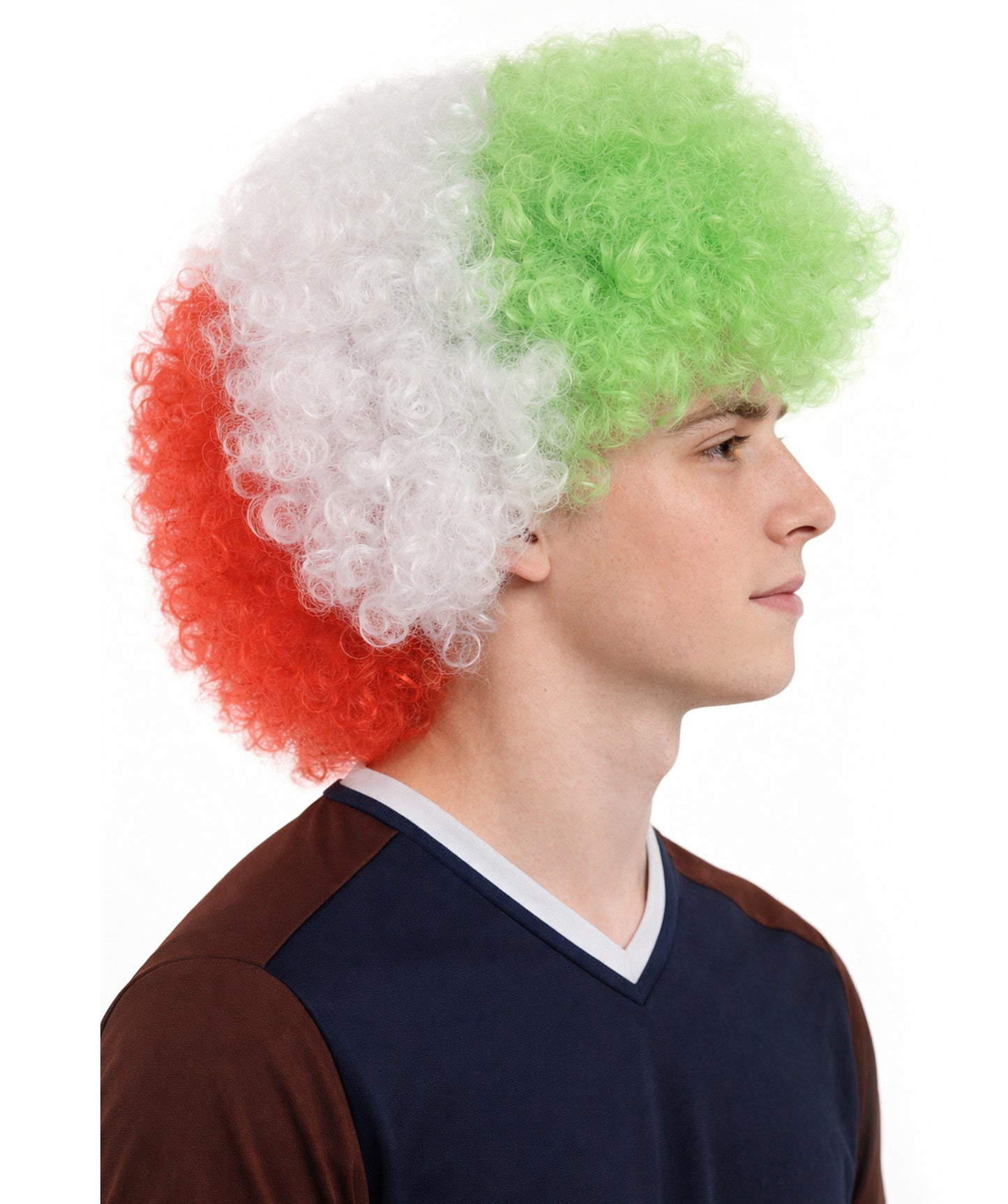 Iran  Flag Afro Multicolor Wig