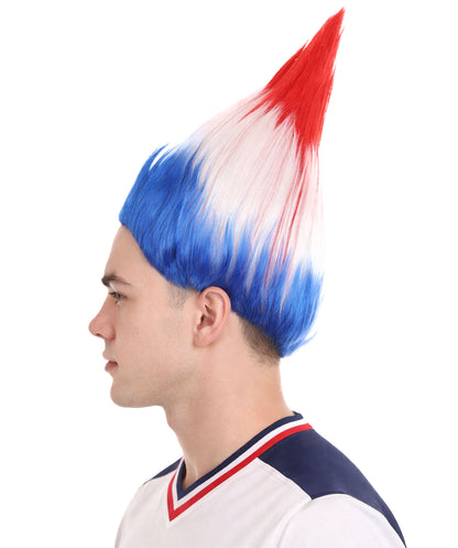 Croatia Flag Troll Multicolor Wig