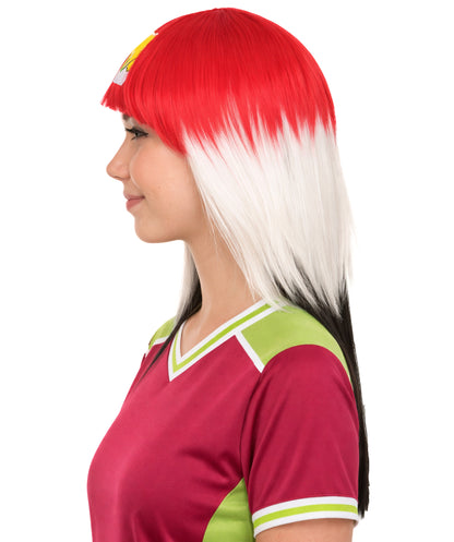 Egypt Flag Long Bob Multicolor Wig