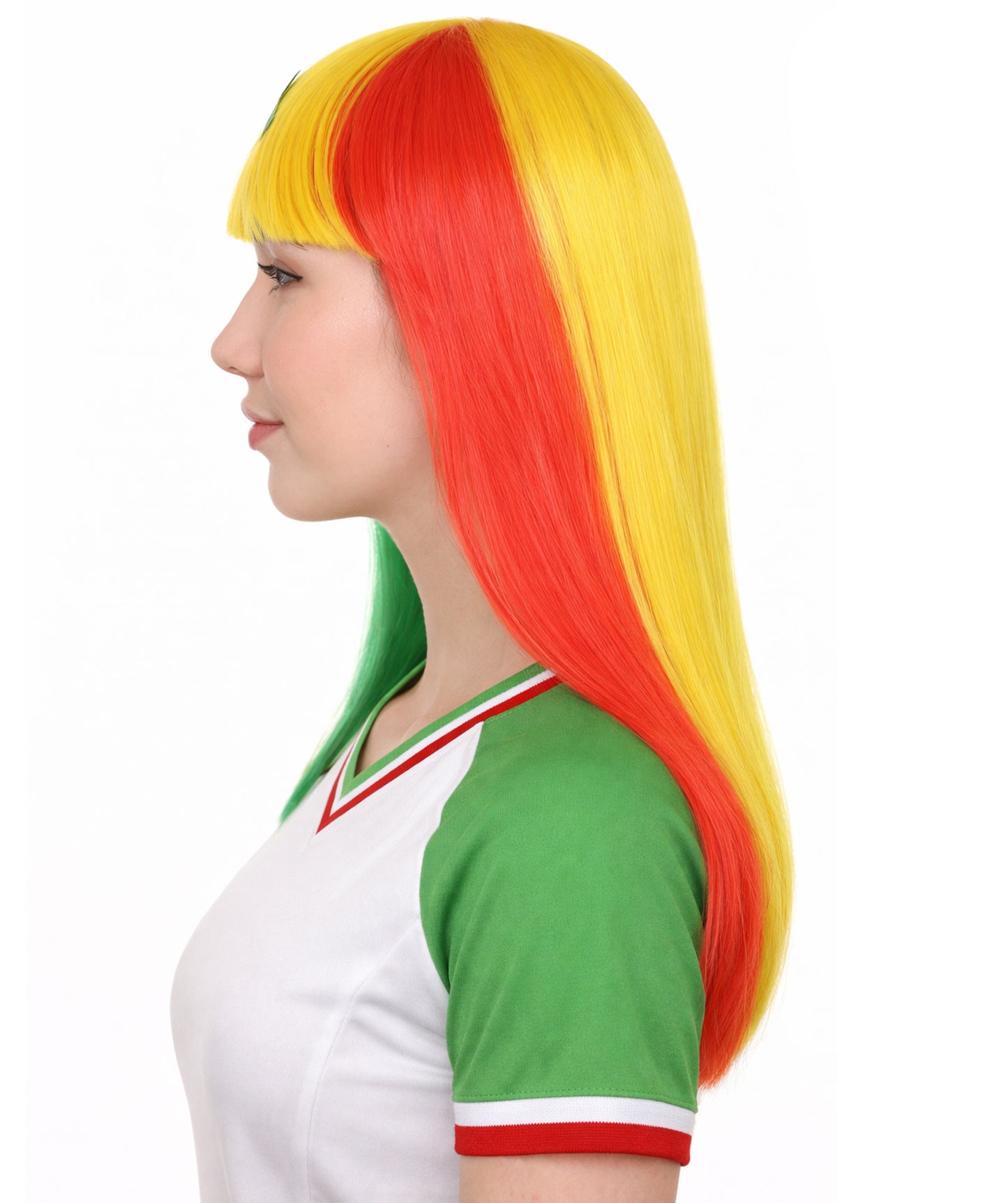 Senegal Flag Long Bob Multicolor Wig