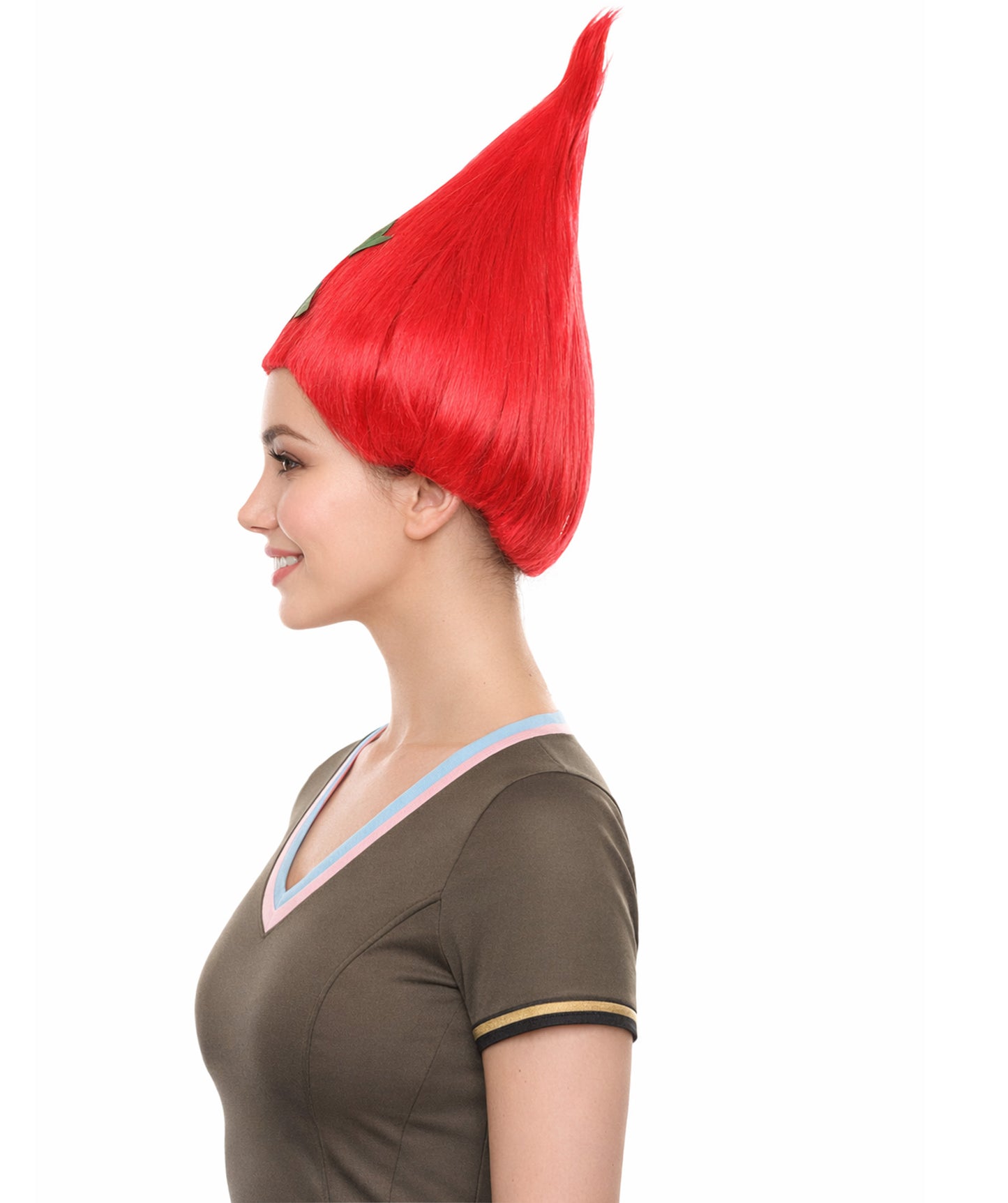 Morocco Flag Troll Red and Green Wig