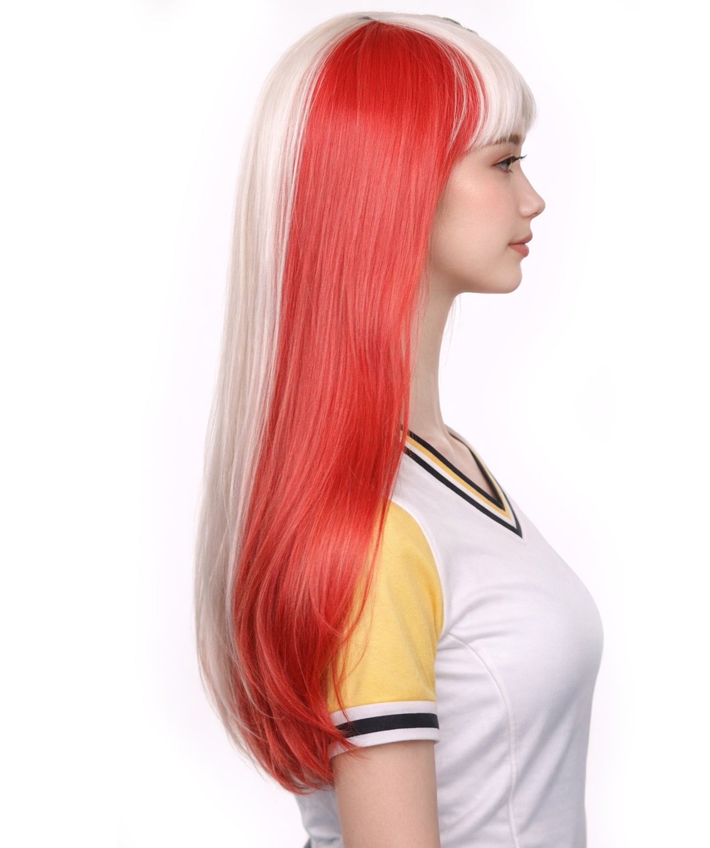 Peru Flag Long Bob Multicolor Wig