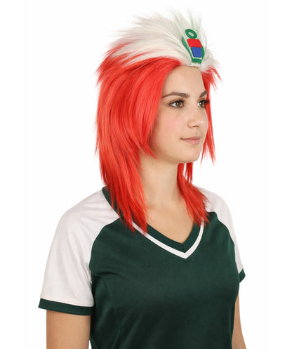 Europe Flag 80's Mullet Multicolor Wig