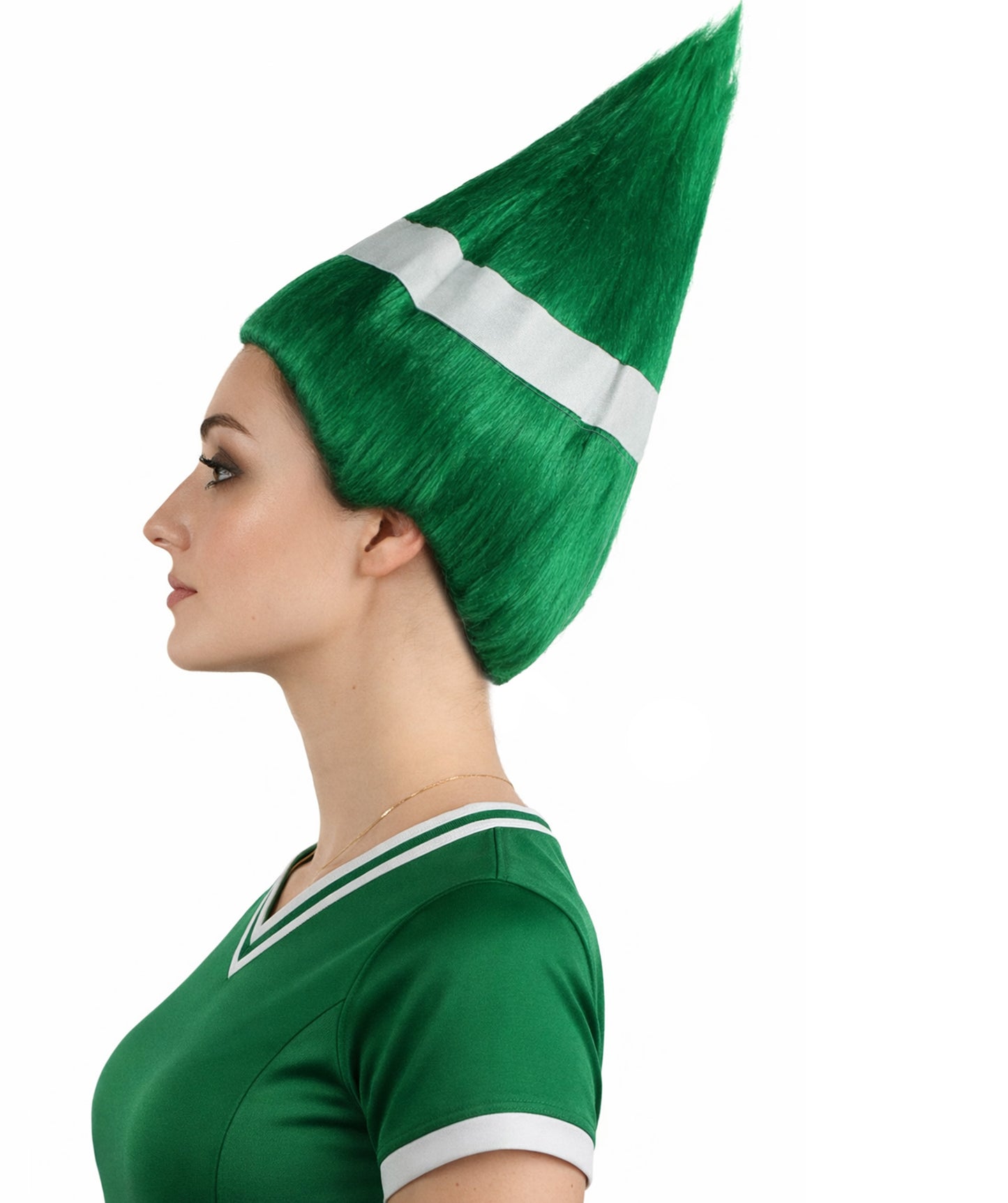 Nigeria Flag Troll Green and White Wig