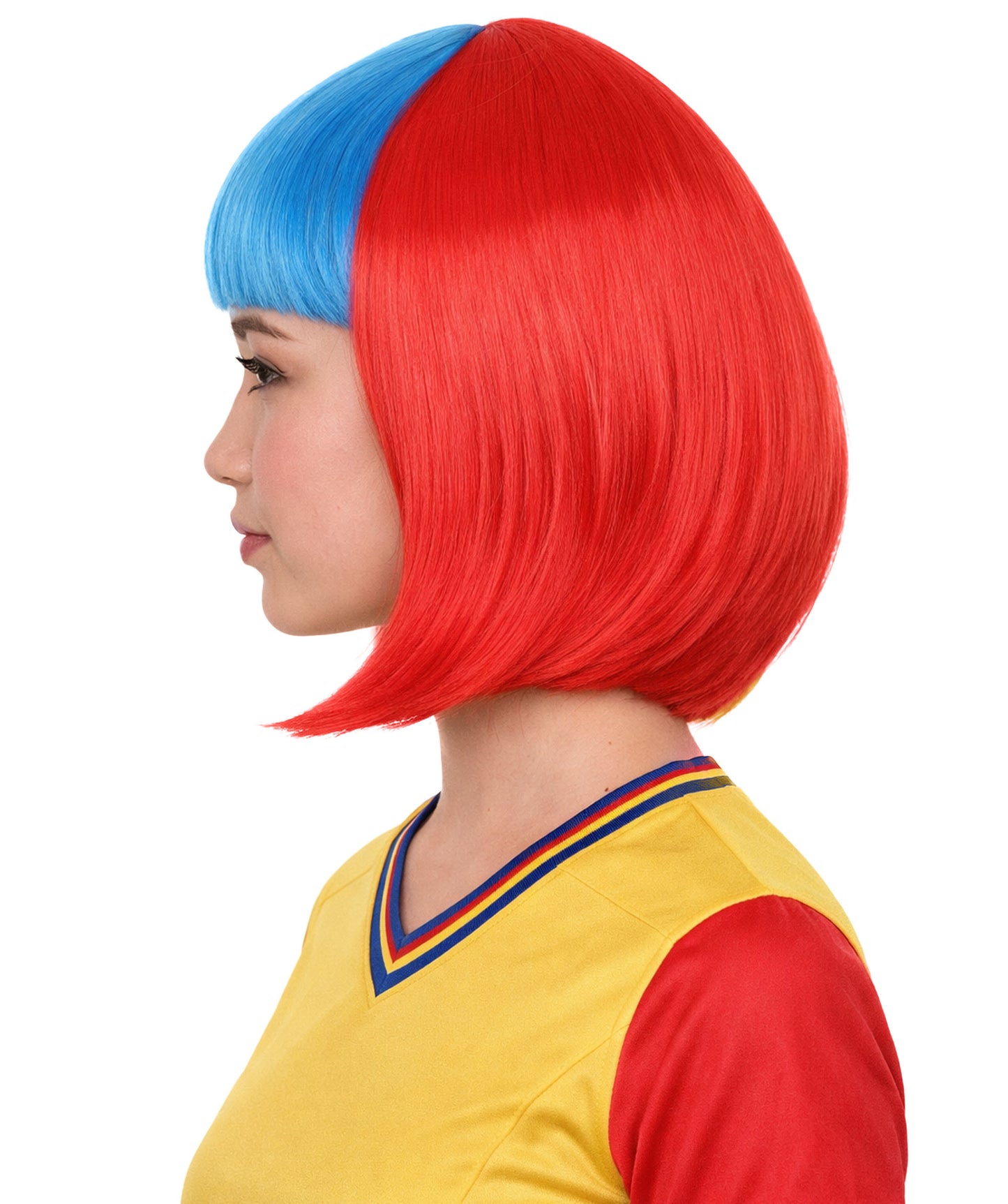 Colombia Flag Bob Multicolor Wig