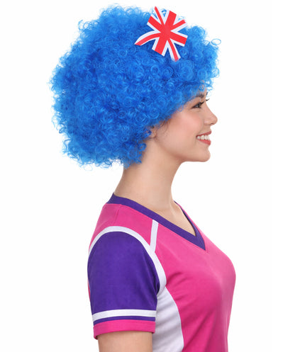 Australia Flag Sport Afro Multicolor Wig