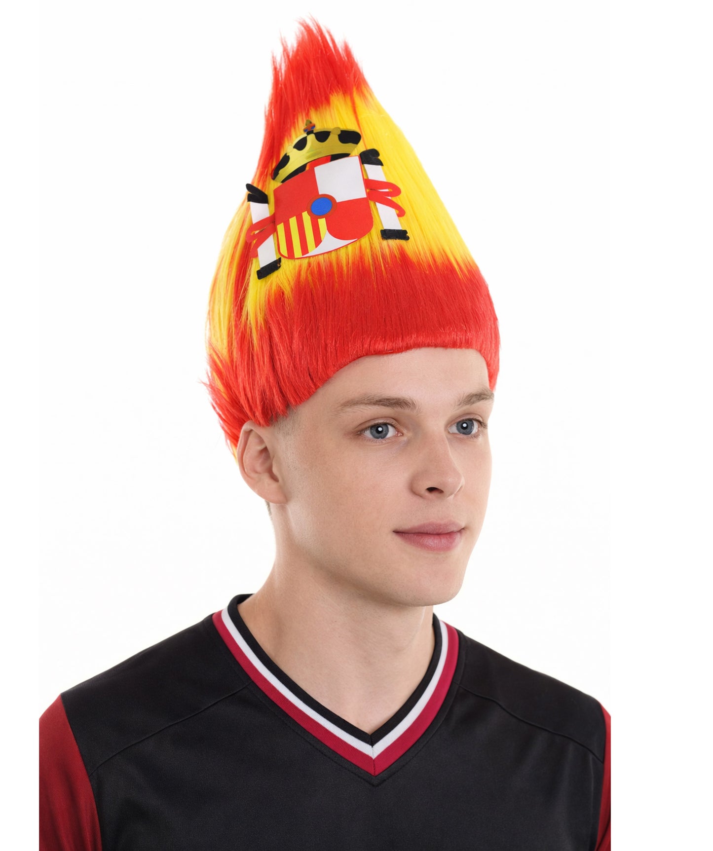 Spain Flag Troll Multicolor Wig