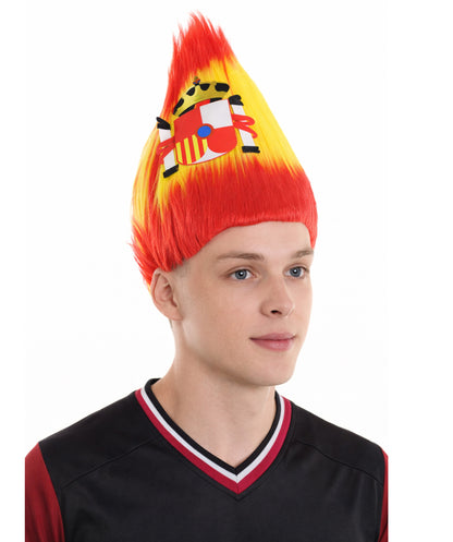 Spain Flag Troll Multicolor Wig