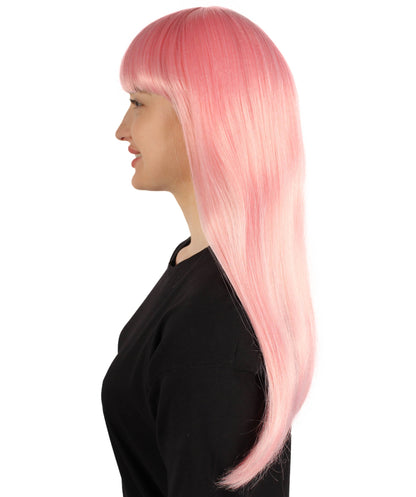 Womens Long Bob Wigs Collections |  Fancy Party Event Ready Halloween Wigs | Premium Breathable Capless Cap
