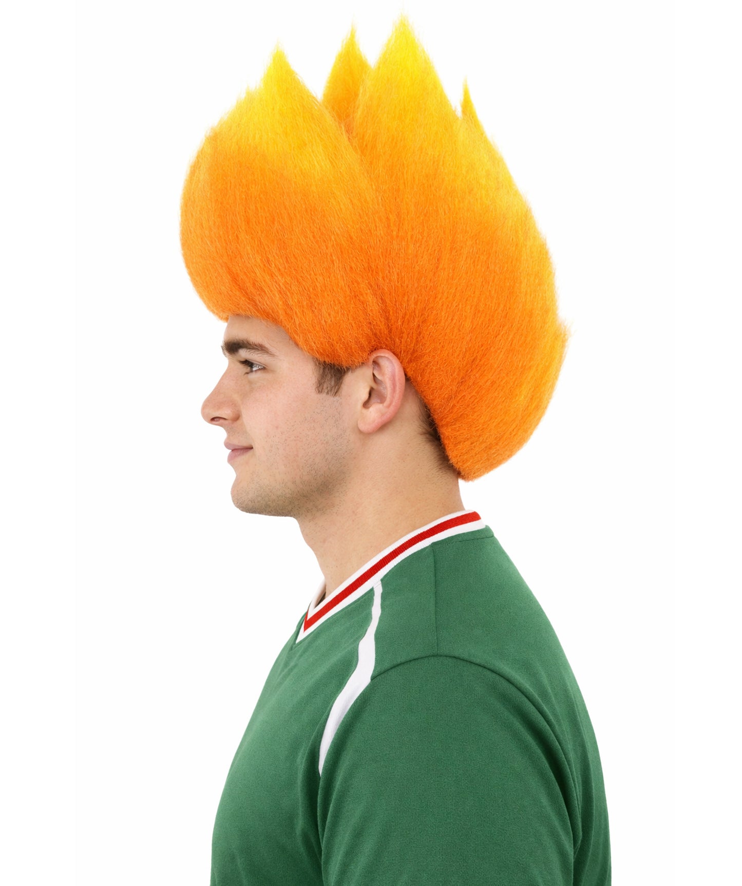 Red and Orange Flame Spiky Long Wig |