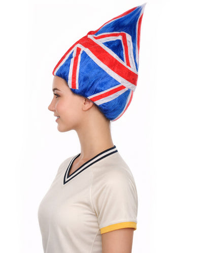 United Kingdom Flag Troll Multicolor Wigs