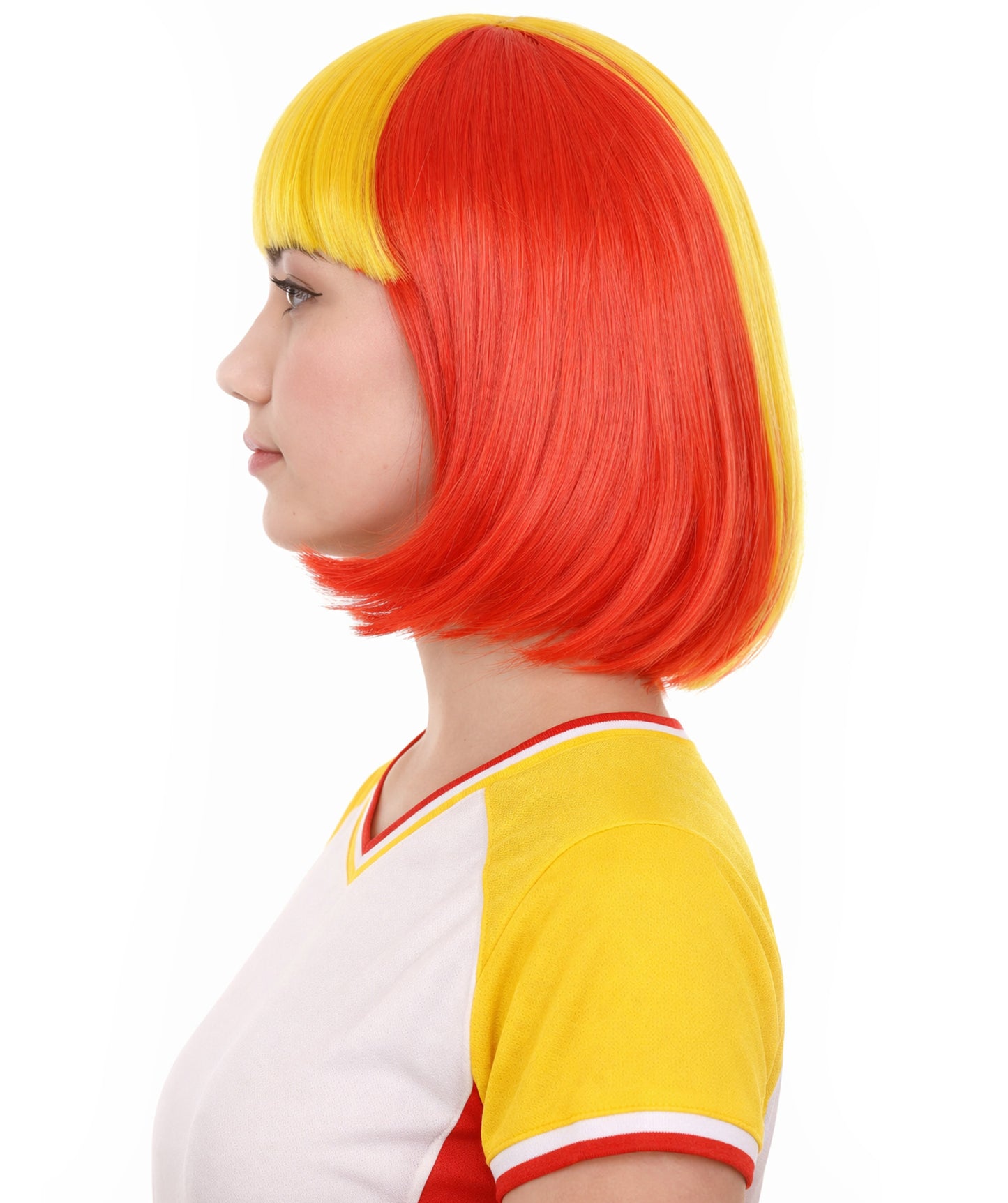 Belgium Flag Bob Multicolor Wig