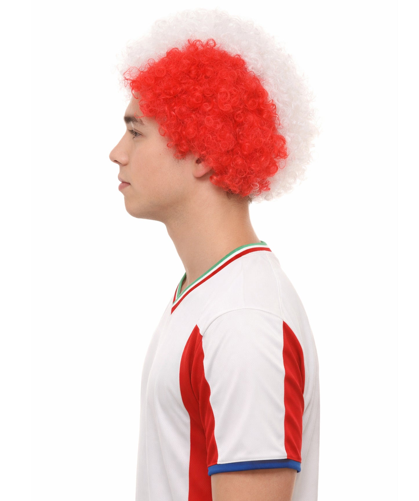 Peru Flag Afro Multicolor Wig