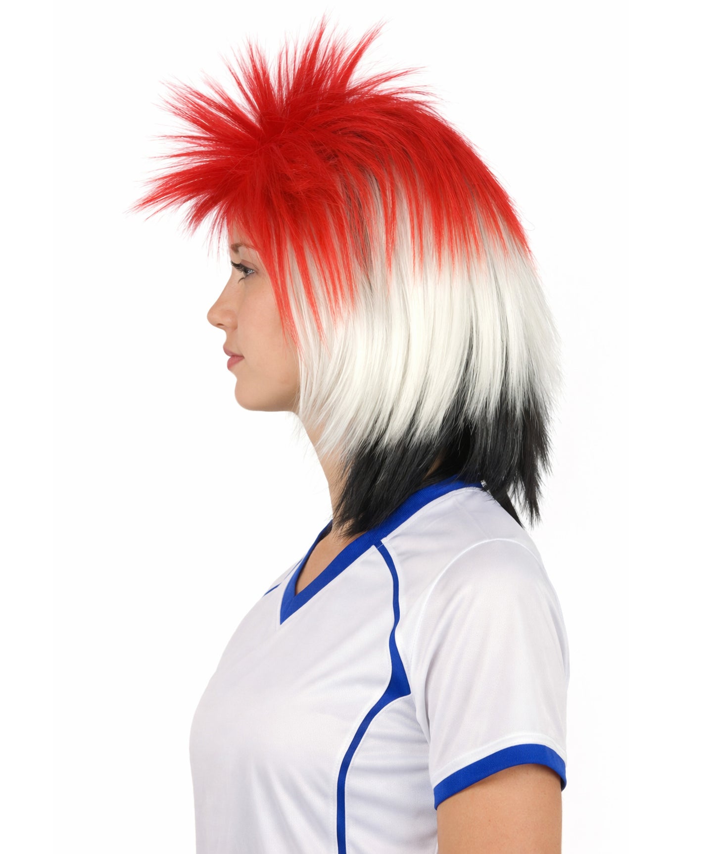 Egypt Flag 80's Mullet Multicolor Wig