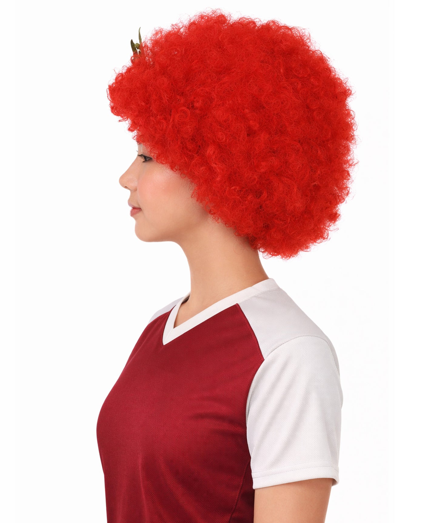 Morocco Flag Sport Afro Red and Green Wig