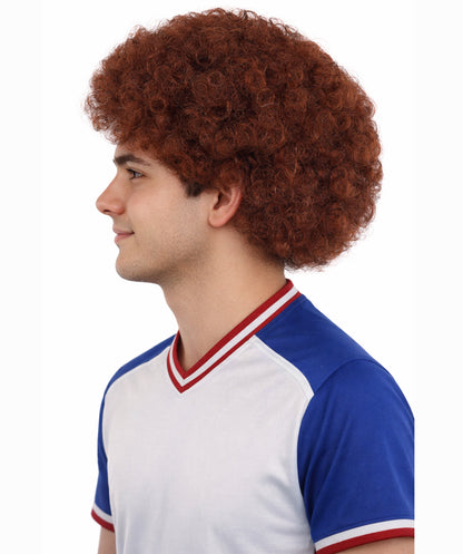 Wine and Sky Blue Split Tone Curly Wig |