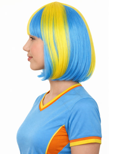 Sweden Flag Bob Multicolor Wig