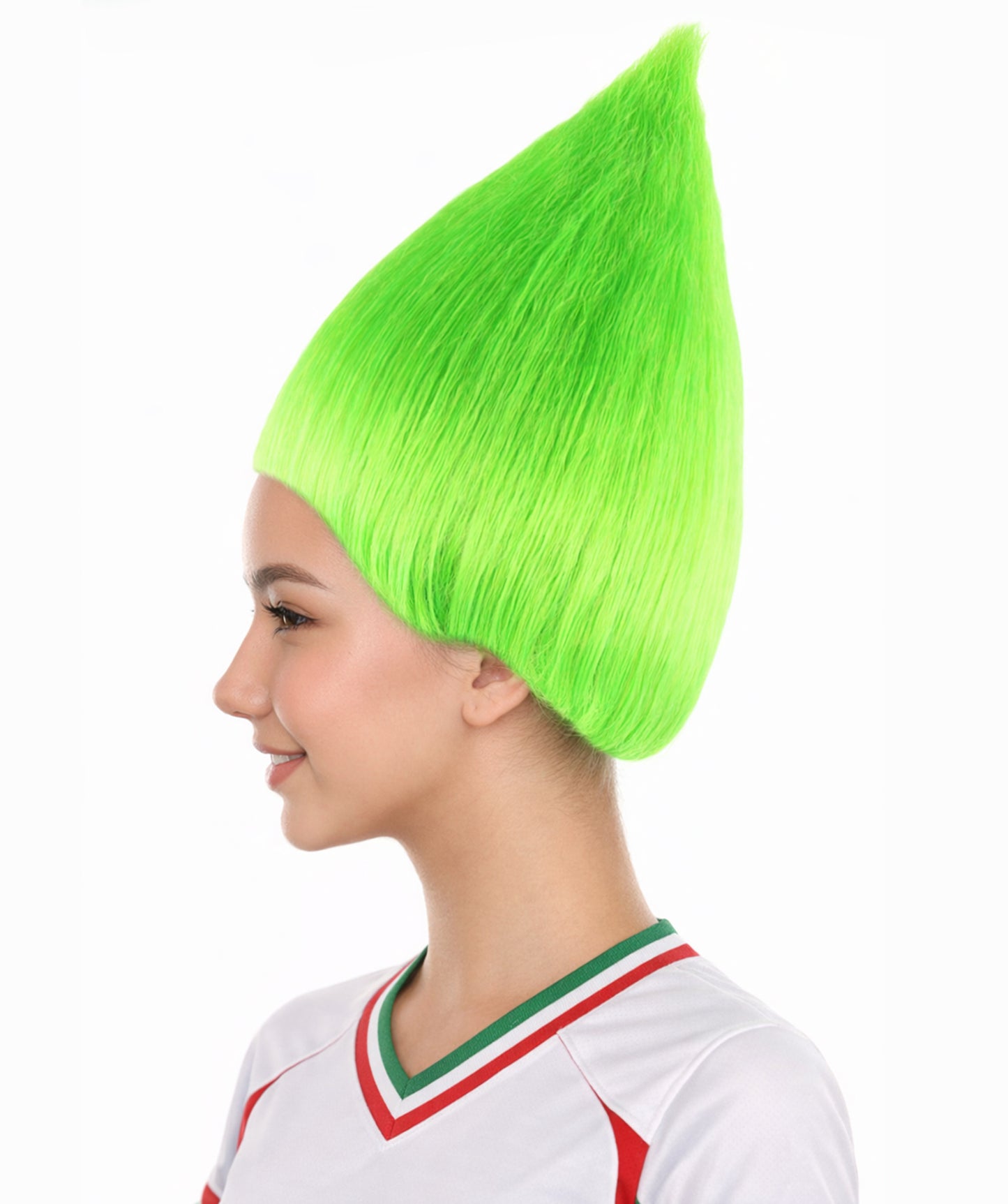 Unisex Santa's helper Neon Green Troll Wig