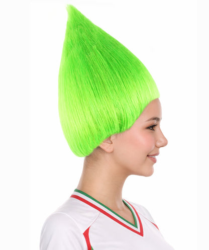 Unisex Santa's helper Neon Green Troll Wig