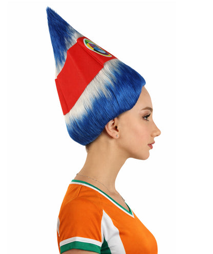 Costa Rica Flag Troll Multicolor Wig