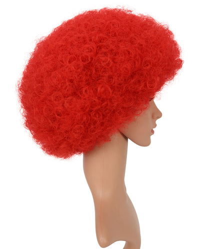 Turkey Flag Red & White Clown Afro Wig